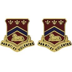 123rd Field Artillery Regiment Unit Crest (Parati Et Volentes)